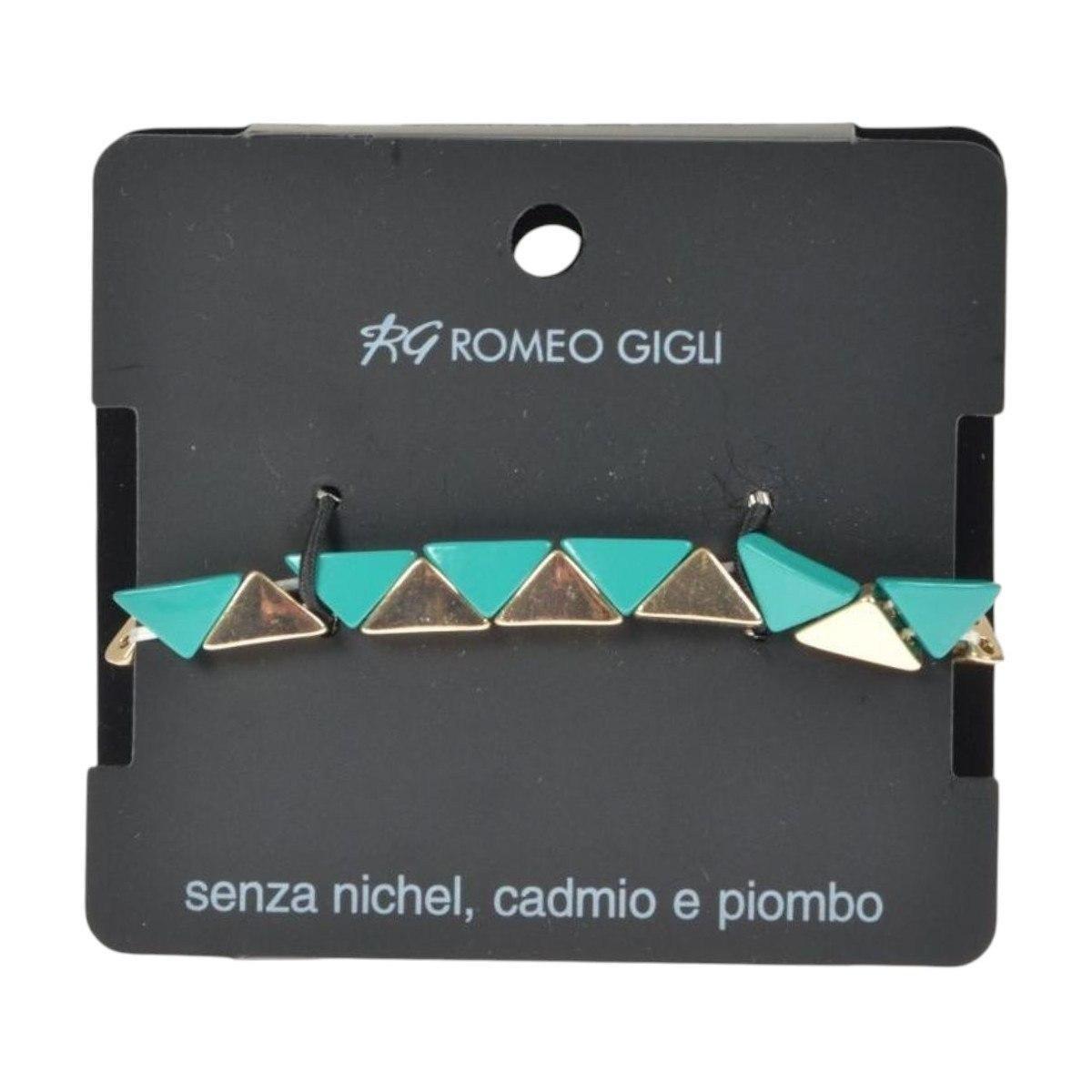 Bracciale donna elasticizzato desgin geometrico turchese Romeo Gigli