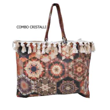 Borsa mare effetto stuoia Too Chic