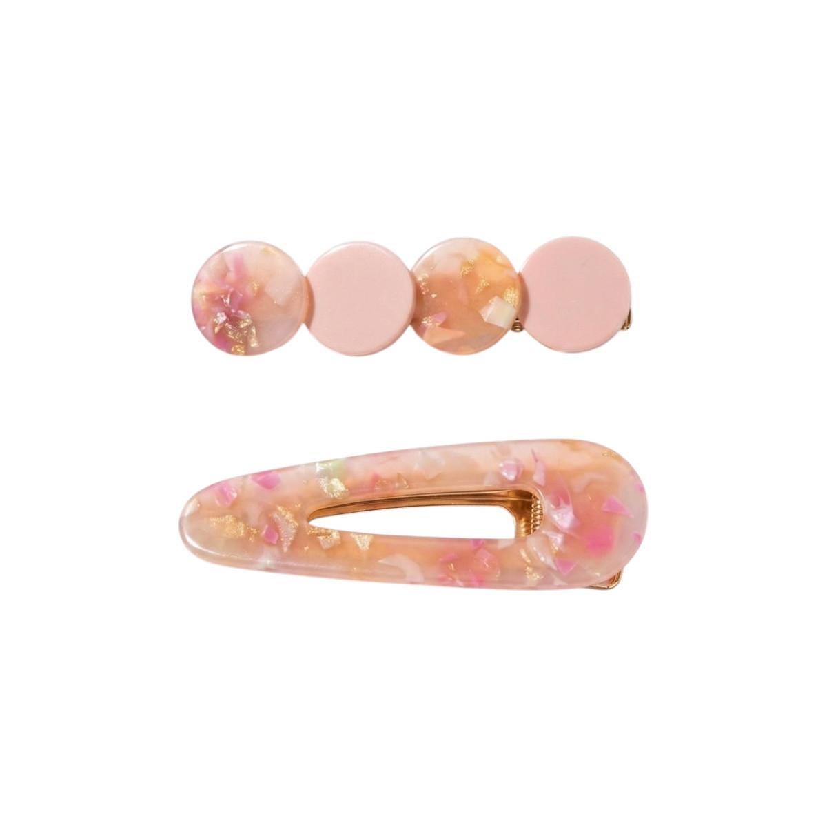 Fermaglio clic cliac per capelli rosa 2 pezzi Romeo Gigli