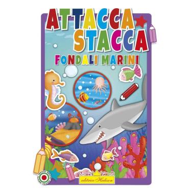 Libro attacca stacca fondali marini serie attacca e stacca