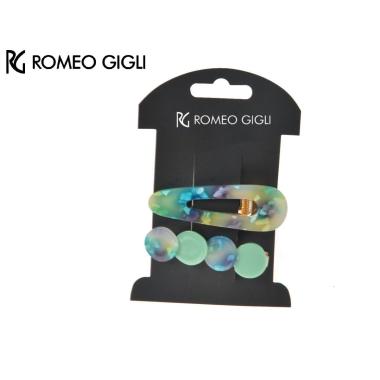 Clip capelli verde Romeo Gigli