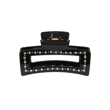Pinza per capelli grande nera con strass Romeo Gigli
