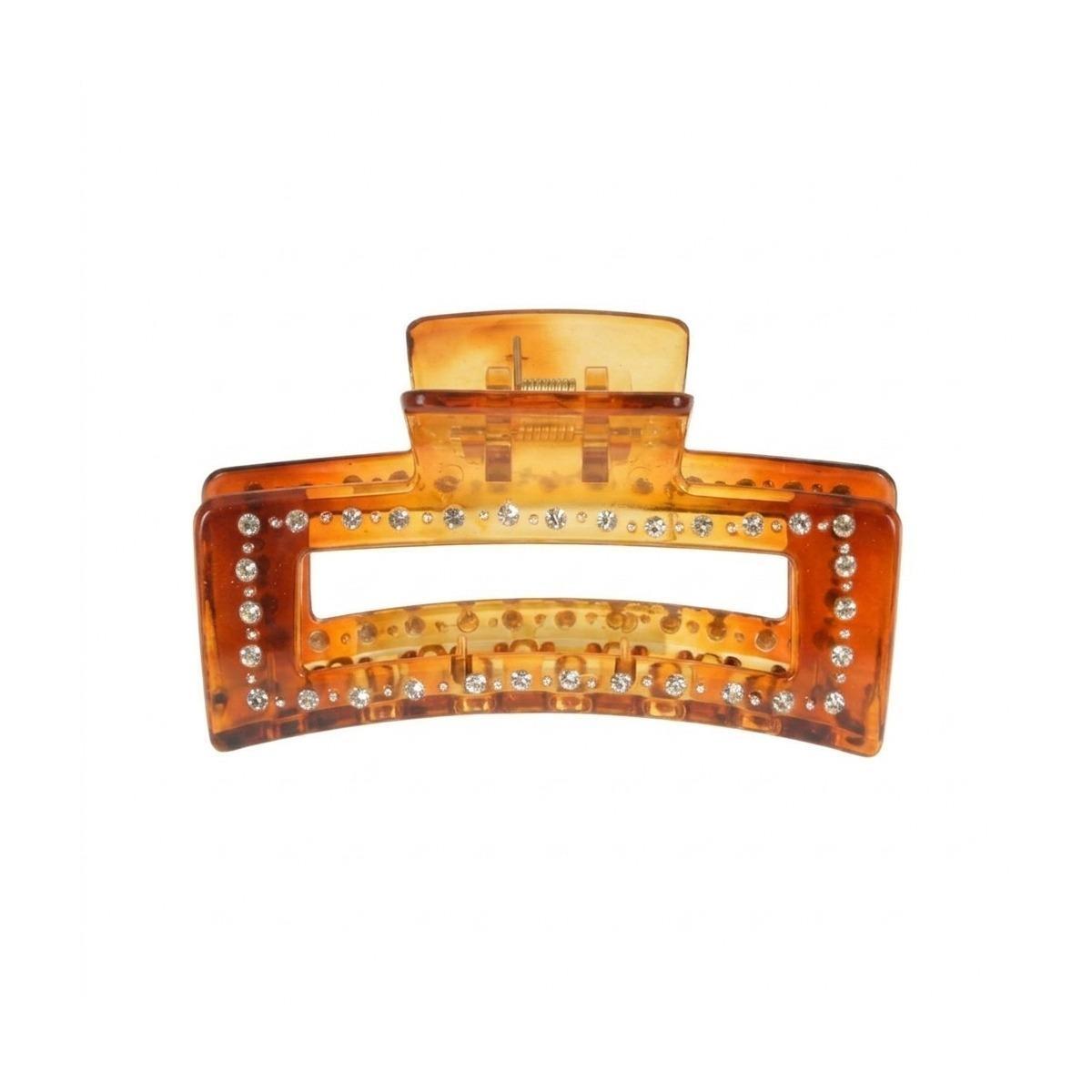 Pinza per capelli grande tartarugata con strass Romeo Gigli