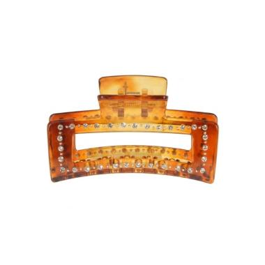Pinza per capelli grande tartarugata con strass Romeo Gigli