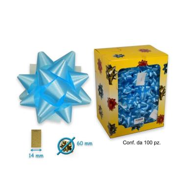 Coccarde adesive tinta unita liscio azzurro 14 mm.