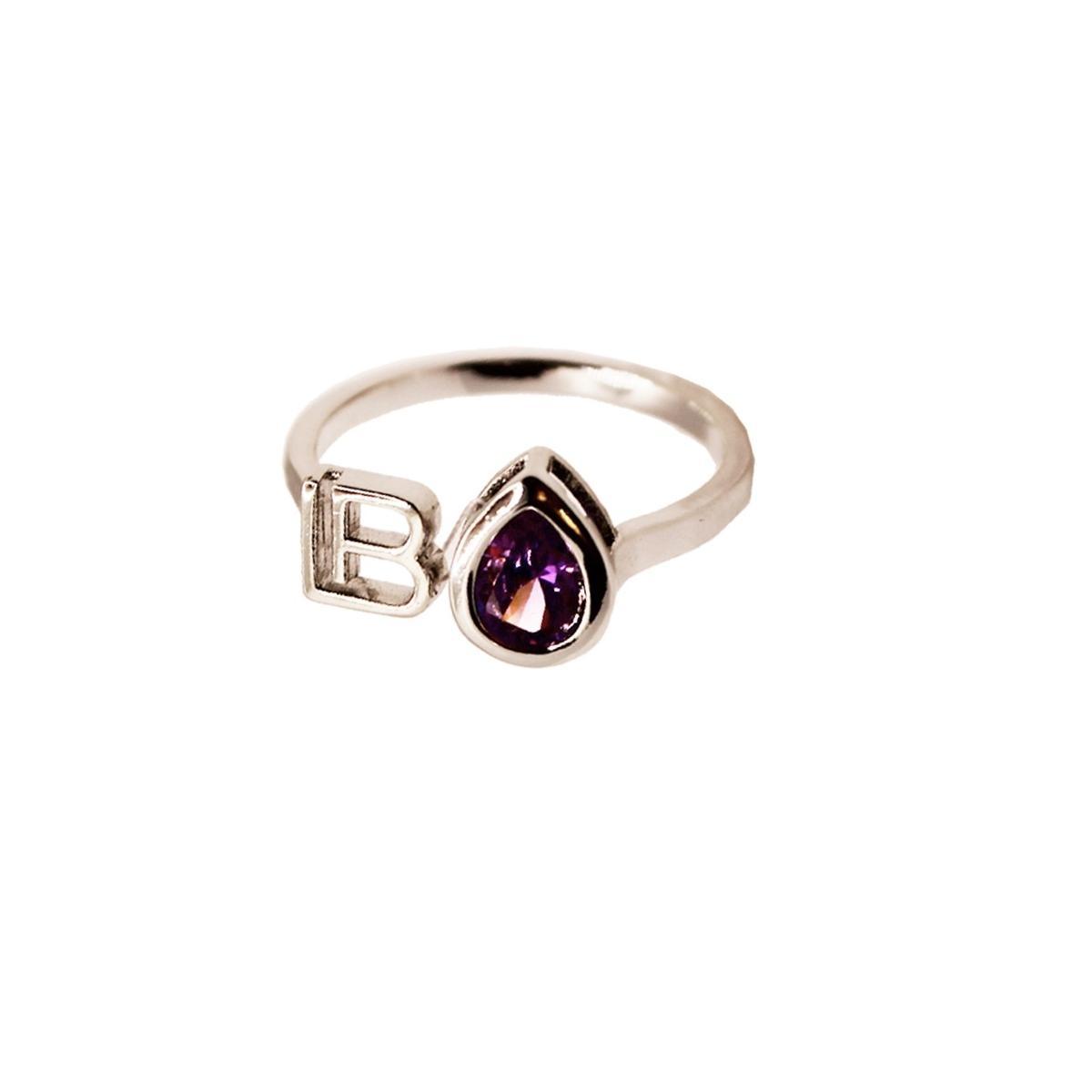 Anello con logo e cristallo Laura Biagiotti