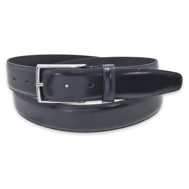 Cintura uomo in pelle abrasivato fibbia nickel lucido