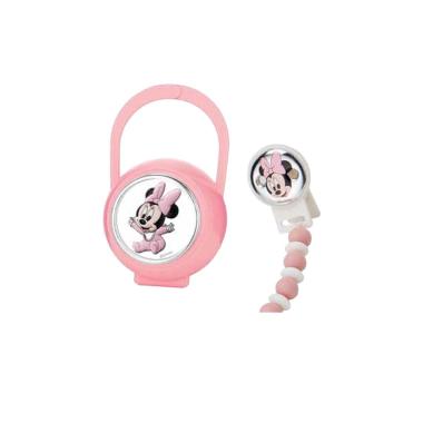 Set spilla + portaciuccio bimba Baby Minnie rosa Valenti