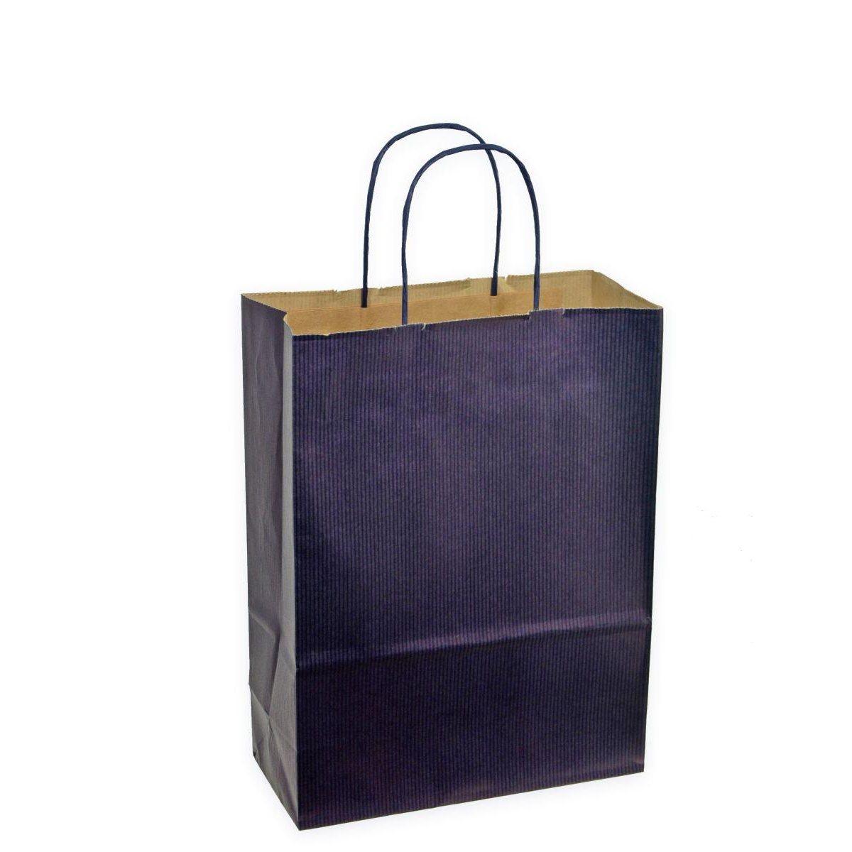 Shopper in carta h.29 x l.22 x p.10 cm colore eco blu notte