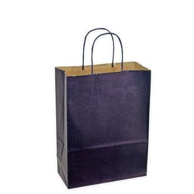 Shopper in carta h.29 x l.22 x p.10 cm colore eco blu notte
