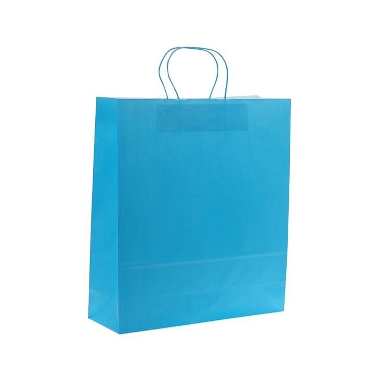 Shopper in carta colore turchese h.37 x l.27 x p.12 cm