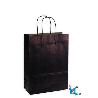 Shopper in carta h.41 x l.36 x p.12 cm colore eco blu scuro
