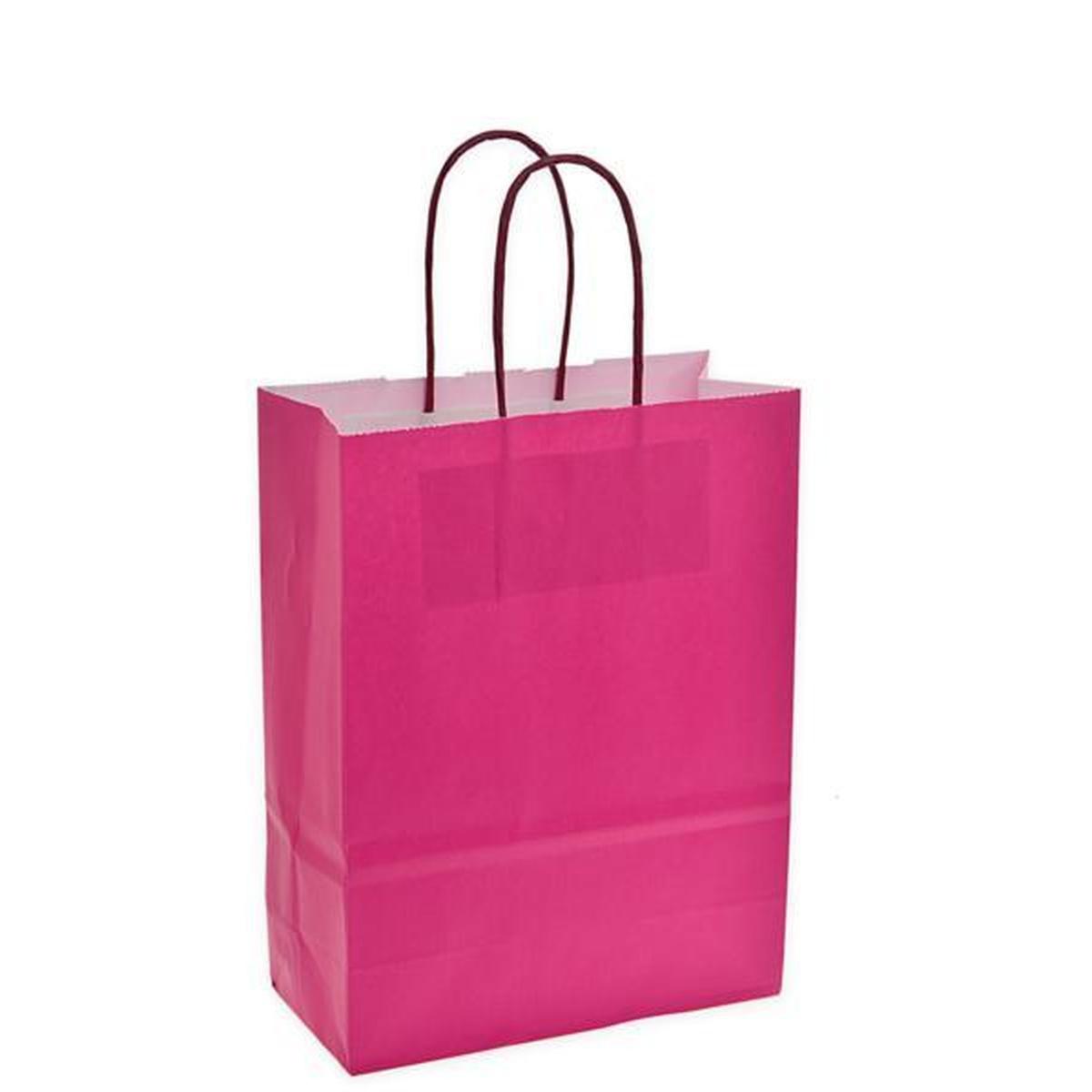 Shopper in carta colore fucsia h.41 x l.36 x p.12 cm