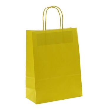 Shopper in carta colore giallo h.41 x l.36 x p.12 cm