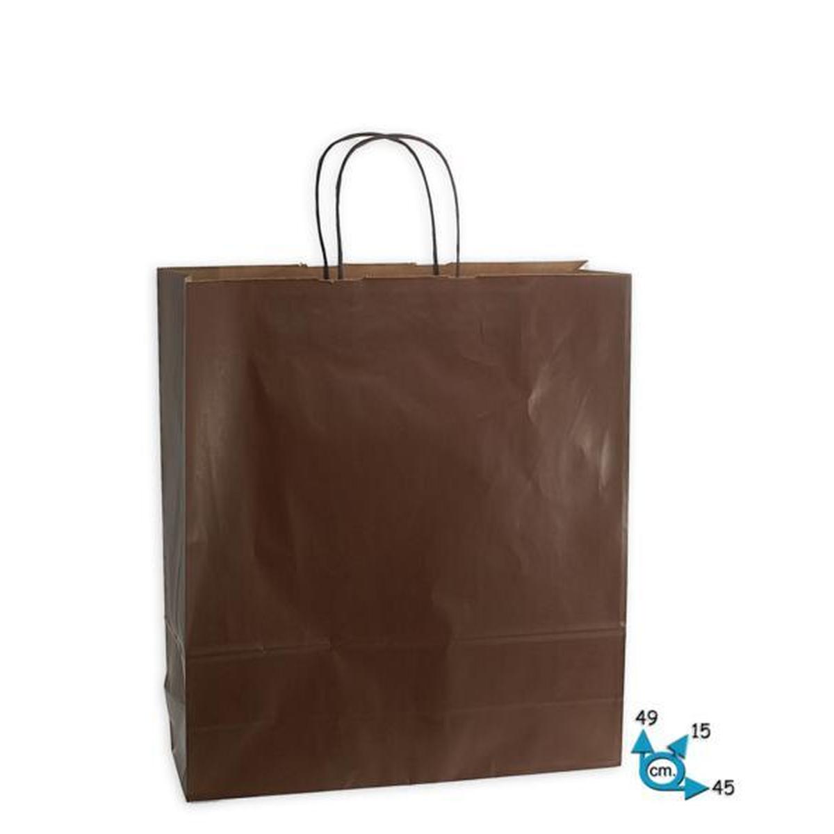 Shopper carta  H41 X L36 X P12 cm.colore marrone