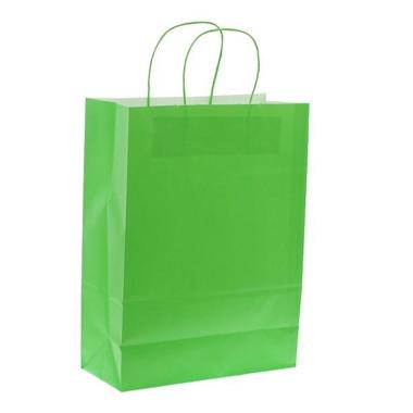 Shopper in carta verde chiaro h.41 x l.36 x p.12 cm