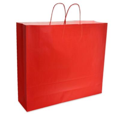 Shopper in carta h.49 x l.55 x p.15 cm colore rosso
