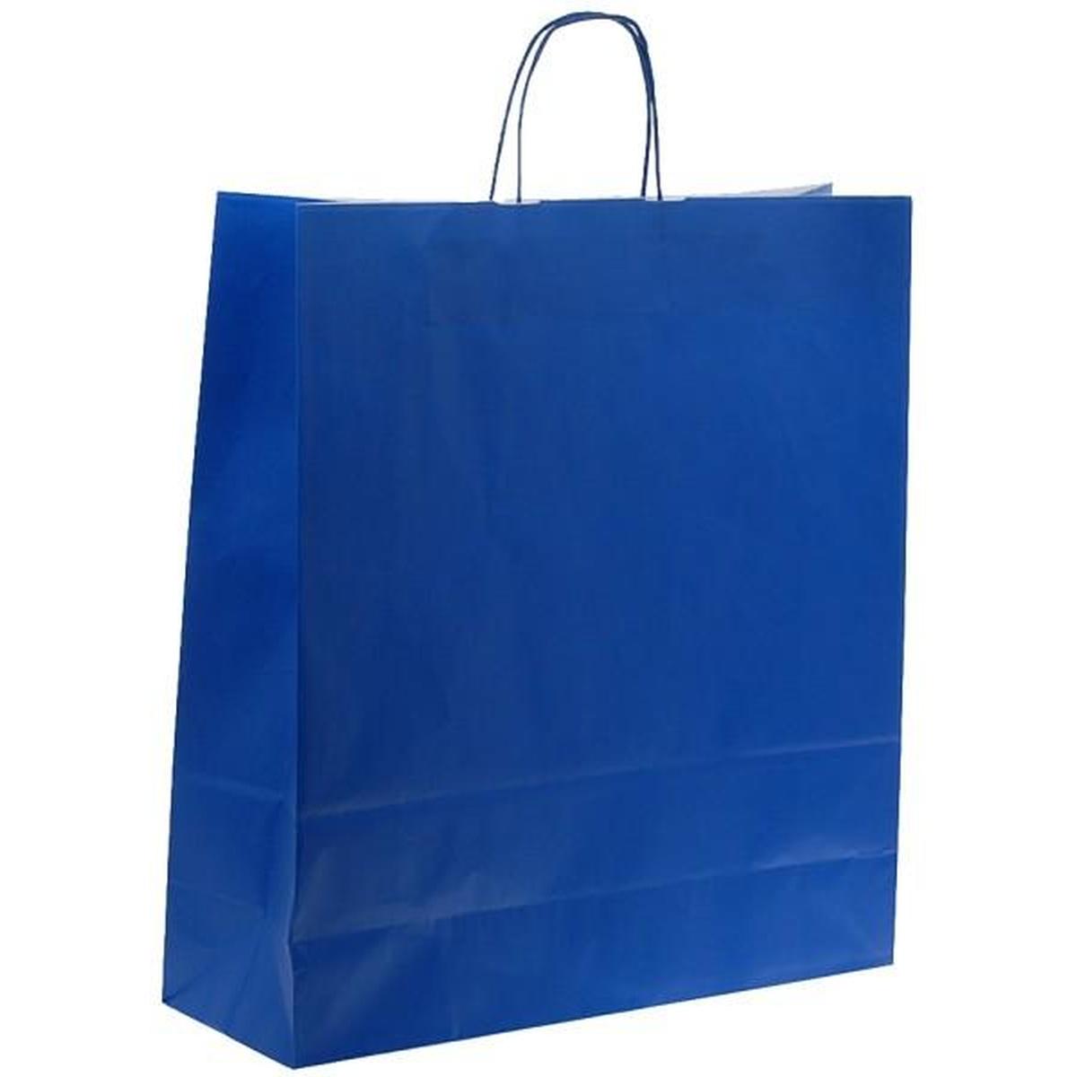 Shopper in carta colore blu elettrico h.49 x l.45 x p.15 cm