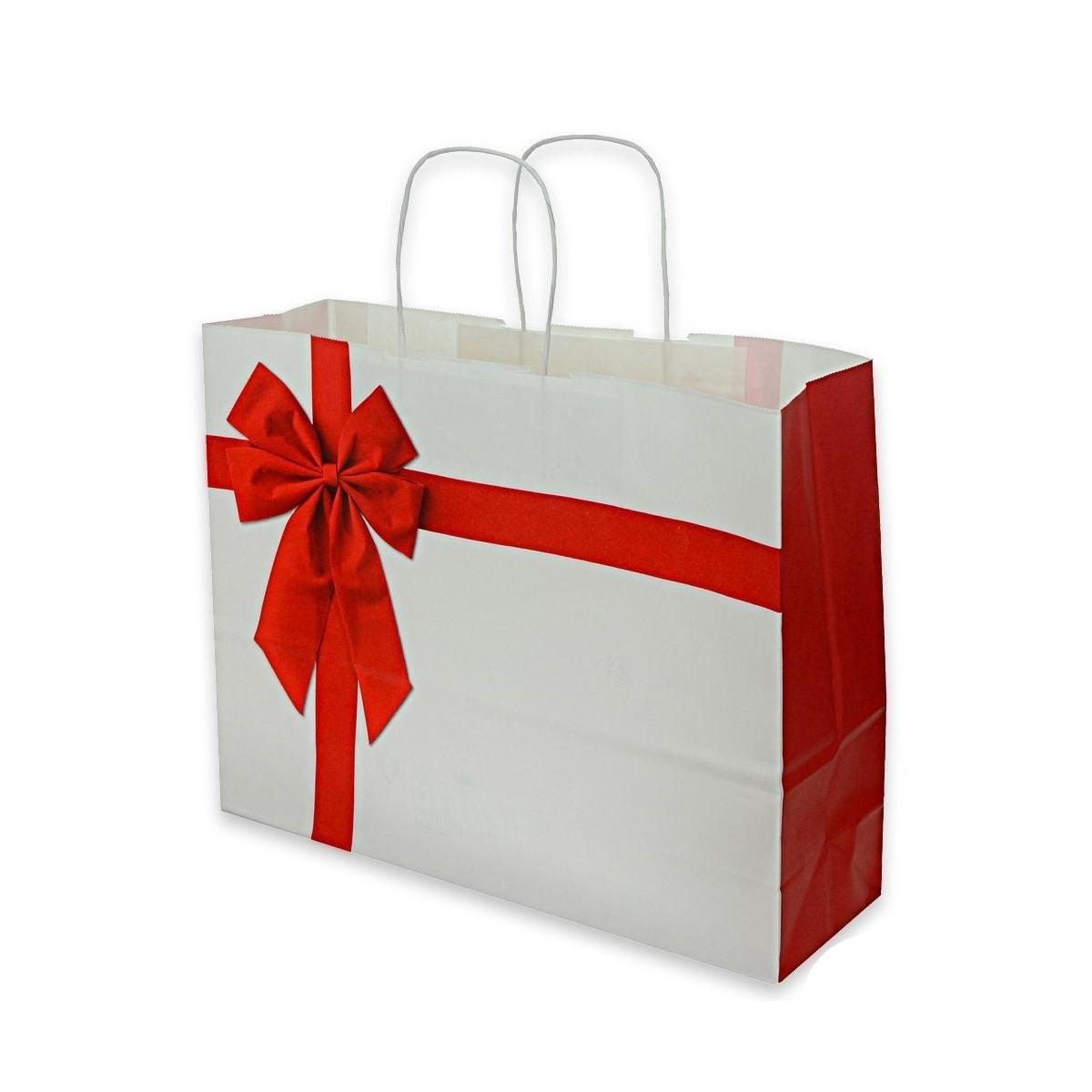 Shopper in carta h.31 x l.40 x p.12 cm fantasia rosette