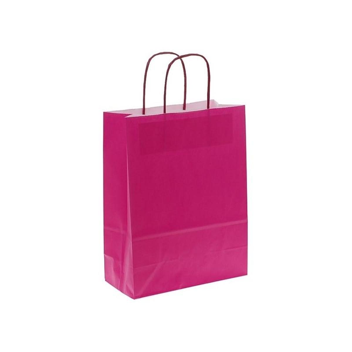 Shopper in carta colore fucsia h.37 x l.27 x p.12 cm