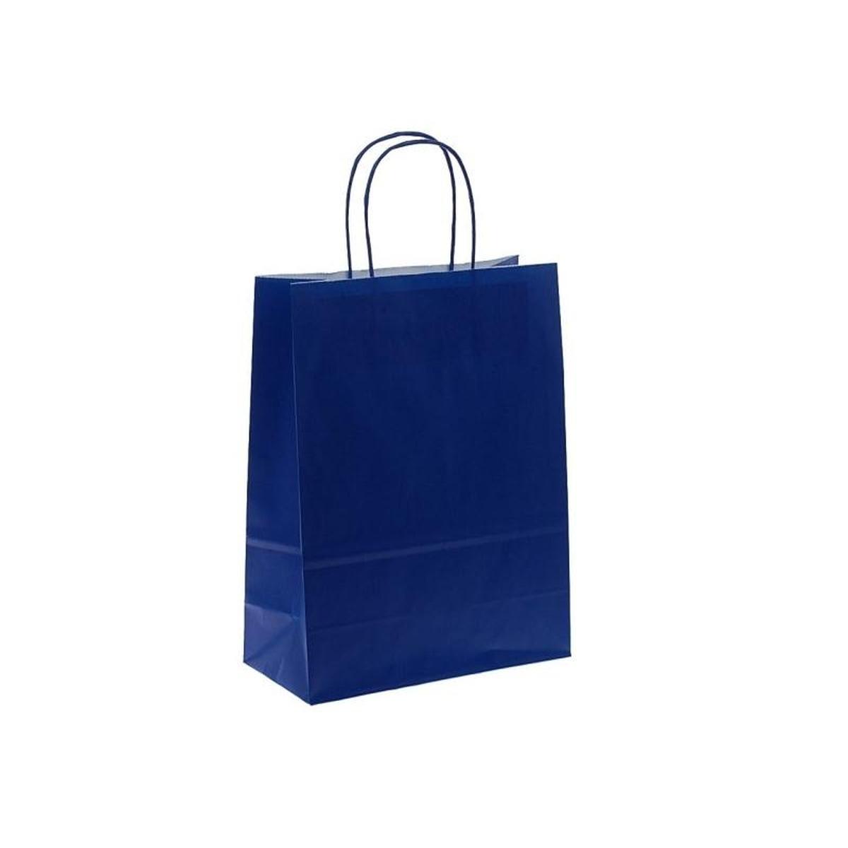 Shopper in carta colore blu elettrico h.37 x l.27 x p.12 cm