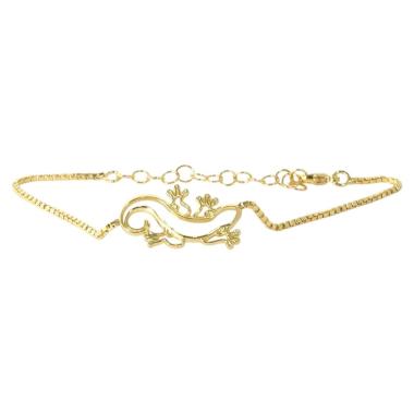 Bracciale geko in ottone rodiato Made in Italy