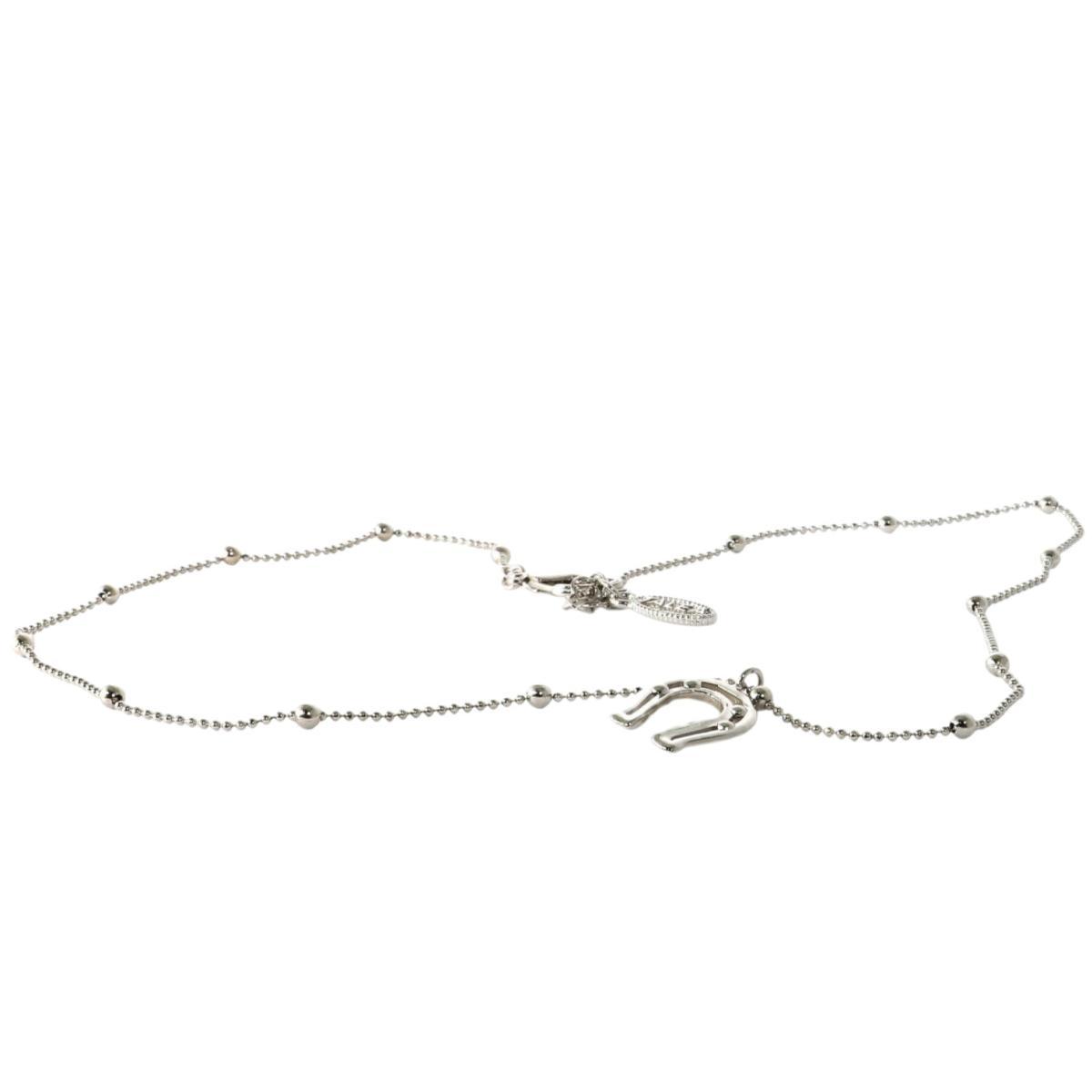 Collana ferro di cavallo in ottone rodiato made in italy