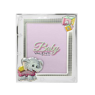 Cornice portafoto bimba elefantino rosa 13x18 cm Valenti