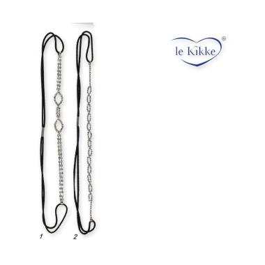 Fascia elastico per capelli con strass