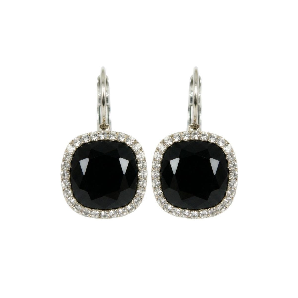 Orecchini da donna con pietra nera Romeo Gigli<BR>