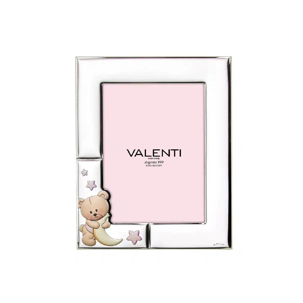 Cornice portafoto bimba 13x18 cm Luna e Stelle multicolor rosa Valenti