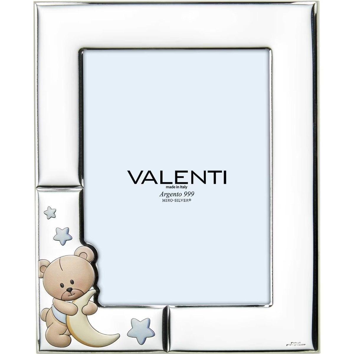 Portafoto bimbo 13x18 cm Luna e Stelle multicolor celeste Valenti