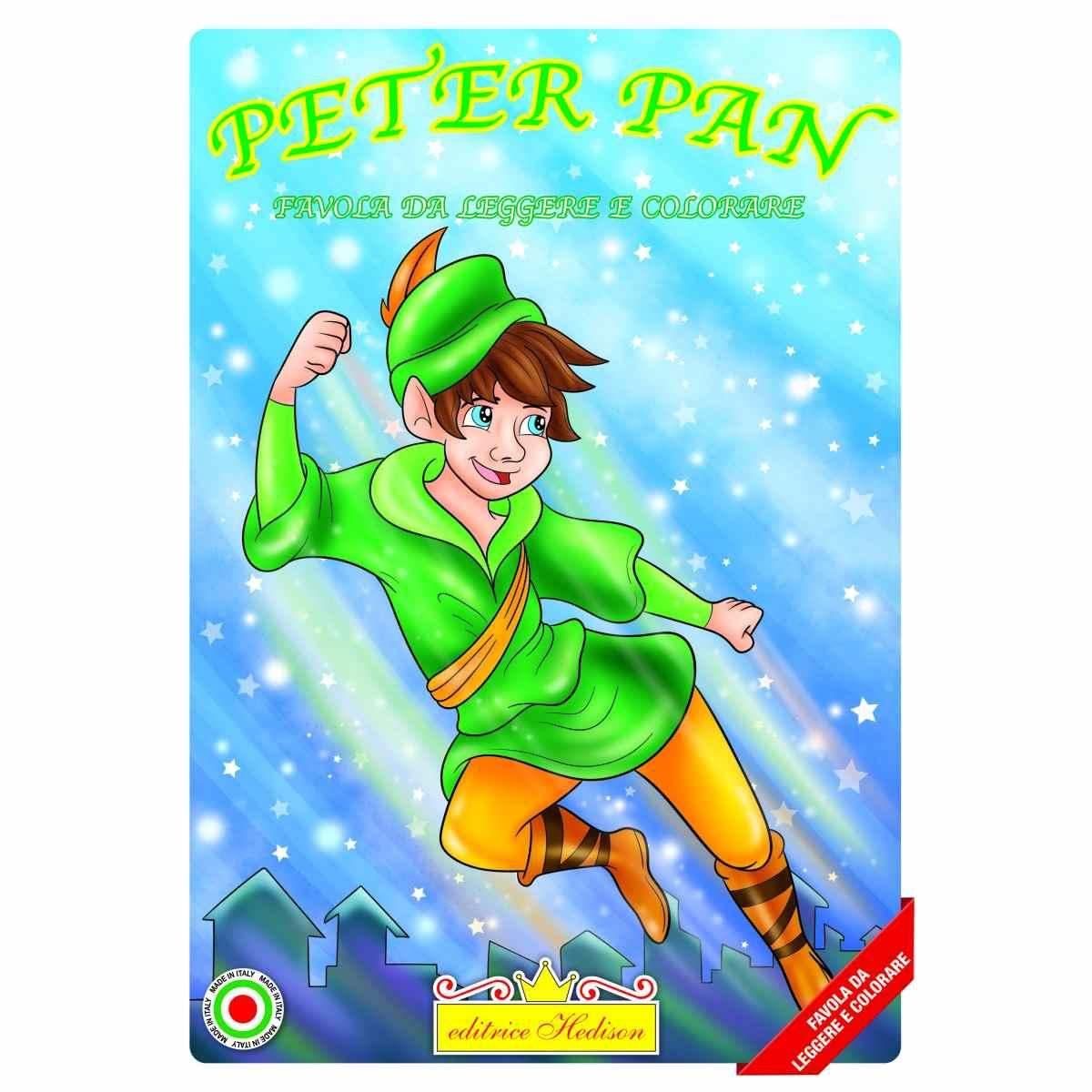 Libro da colorare Peter pan serie favole da leggere e colorare