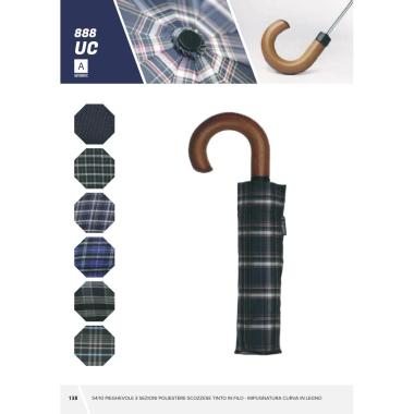 Ombrello apertura automatica fantasia scozzese Blue Drop