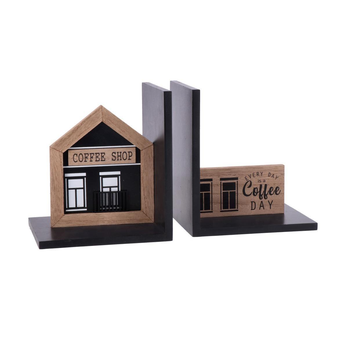 Set 2 reggilibri in mdf linea coffe shop 30x13xh.17cm