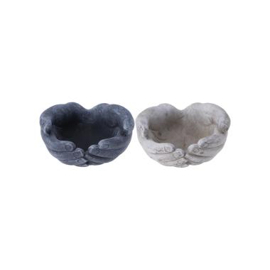 Vaso in cemento mani hand piccolo 14,5x14x h.8 cm