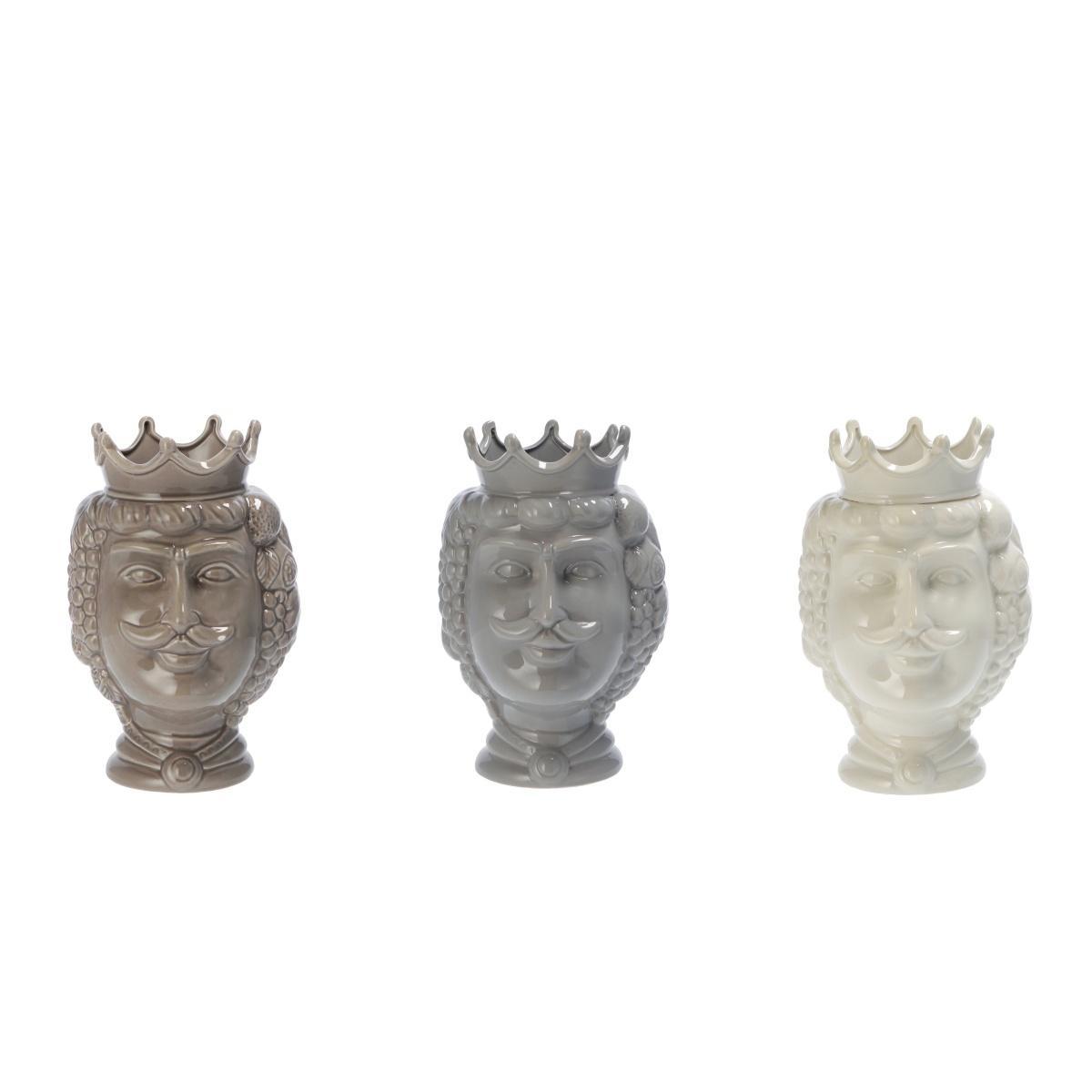 Vaso in ceramica Testa di Moro d17 x h26 cm