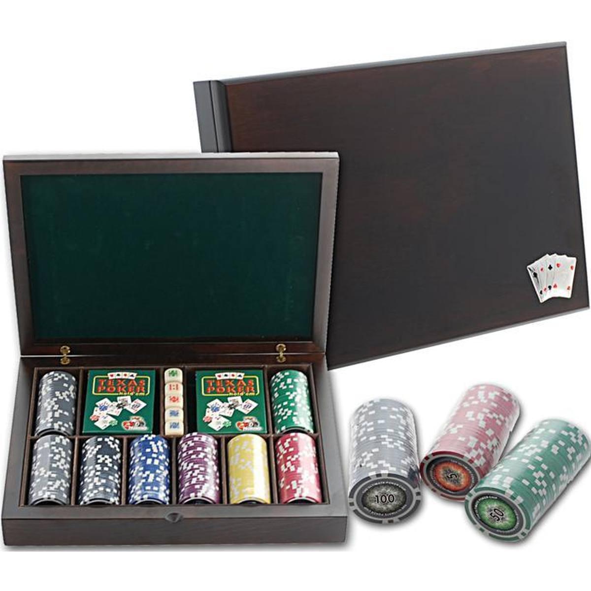 Scatola da gioco legno extra lusso 200 fiches<br>