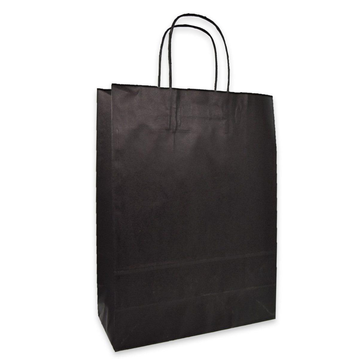 Shopper in carta h.49 x l.45 x p.15 cm colore nero