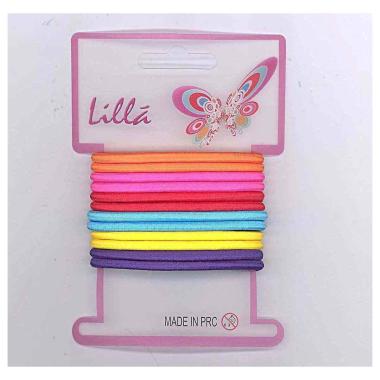 Elastici per capelli ecologici larghi colori vivaci card da 12pz Lillà