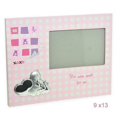 Portafoto con placca 9x13 cm pelle