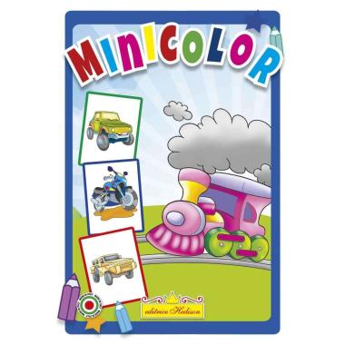 Minicolor 15x21 cm libro da colorare e scrivere ragazze e mezzi di trasporto