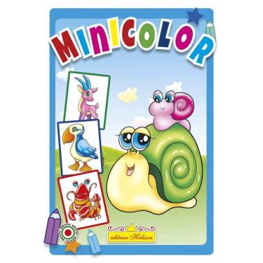 Minicolor 15x21 cm libro da colorare animaletti