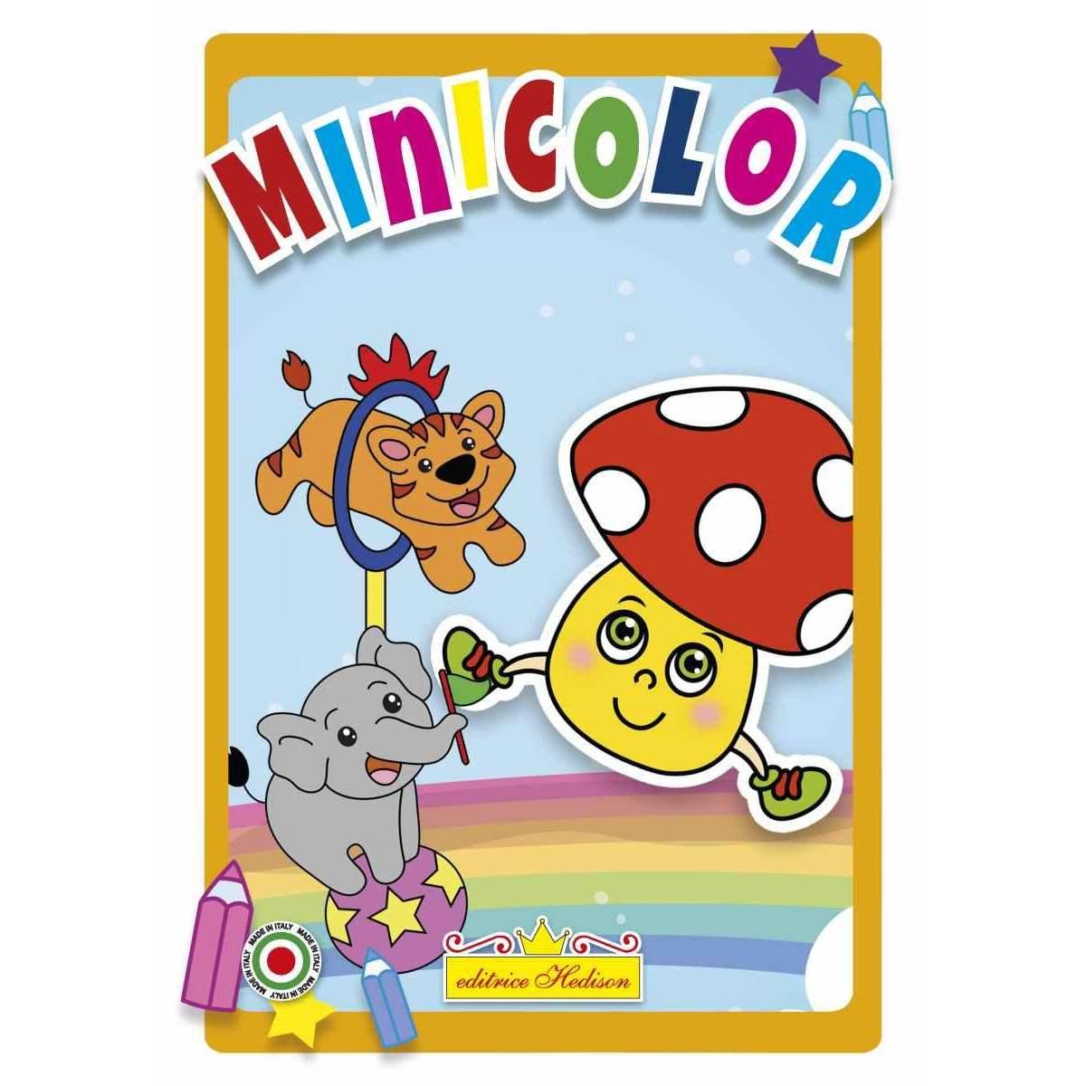 Minicolor 15x21 cm libro da colorare dinosauro