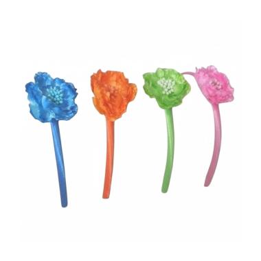 Cerchietto per capelli in raso con fiore Lillà