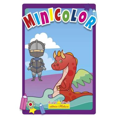Minicolor 15x21 cm libro da colorare draghetti e cavalieri