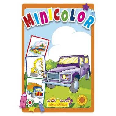 Minicolor 15x21 cm libro da colorare didattico e mezzi di trasporto
