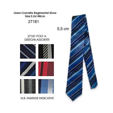 Cravatta 5,5x148 regimental sfusa 100% poliestere enzo castellano