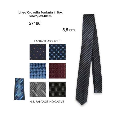 Cravatta 5,5x148 fantasia in box 100% poliestere enzo castellano
