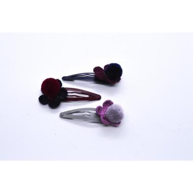 Clic clac per capelli fiore/pon pon Le Kikke